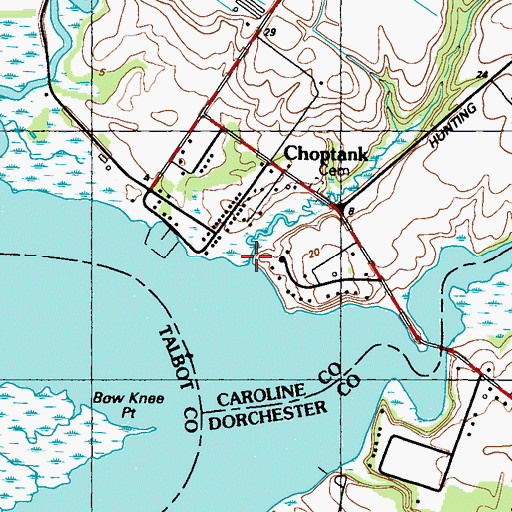 Topographic Map of Fox Creek, MD