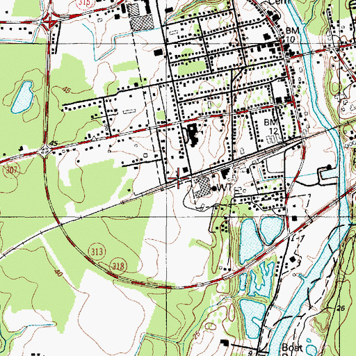 Topographic Map of His Light Fellowship Church, MD