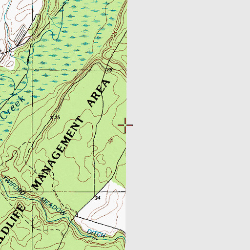 Topographic Map of Idylwild State Wildlife Management Area, MD