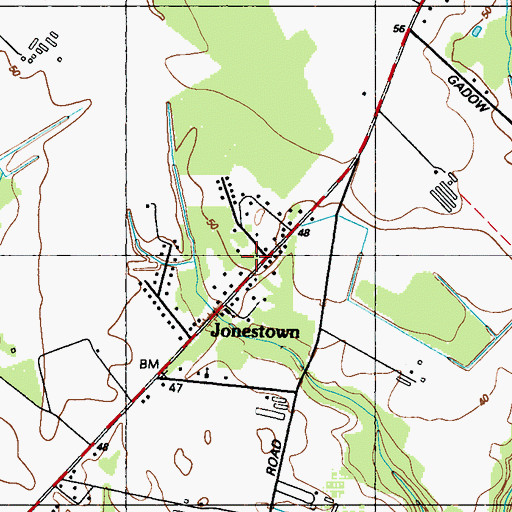 Topographic Map of Jonestown Community Park, MD