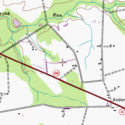 Topographic Map of Legion Heights, MD