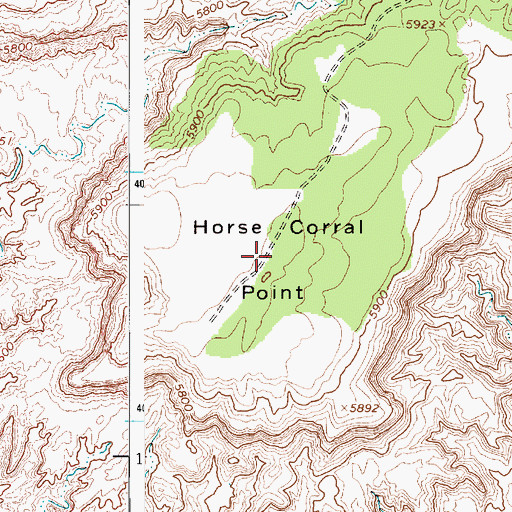 Topographic Map of Horse Corral Point, AZ
