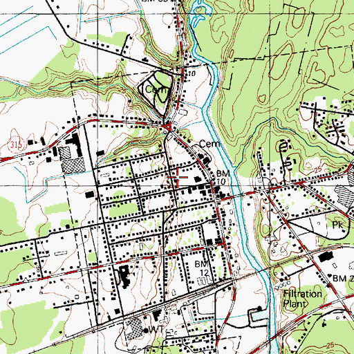 Topographic Map of Park Lane Church of God, MD