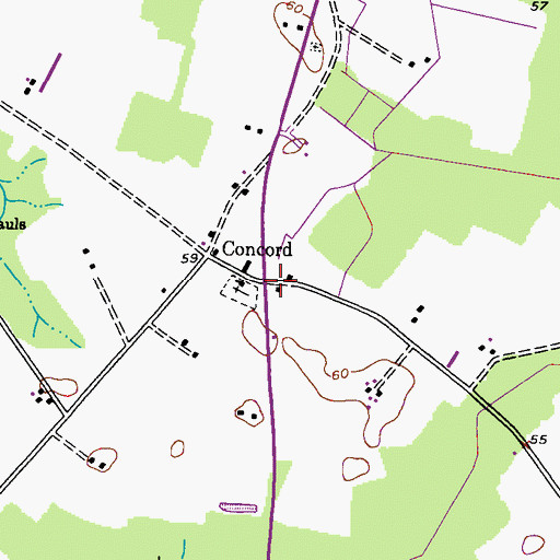 Topographic Map of School Number 1 (historical), MD