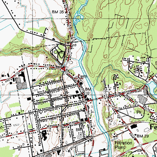 Topographic Map of Union Methodist Cemetery, MD