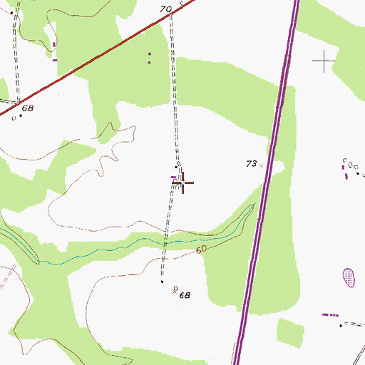 Topographic Map of Ben Lee Estates, MD