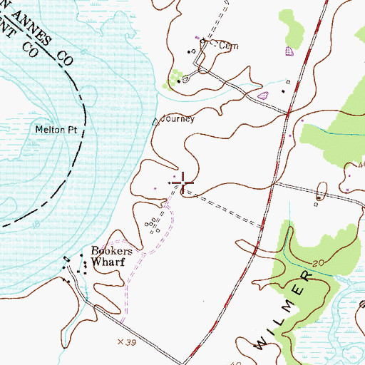 Topographic Map of Camp Pecometh, MD