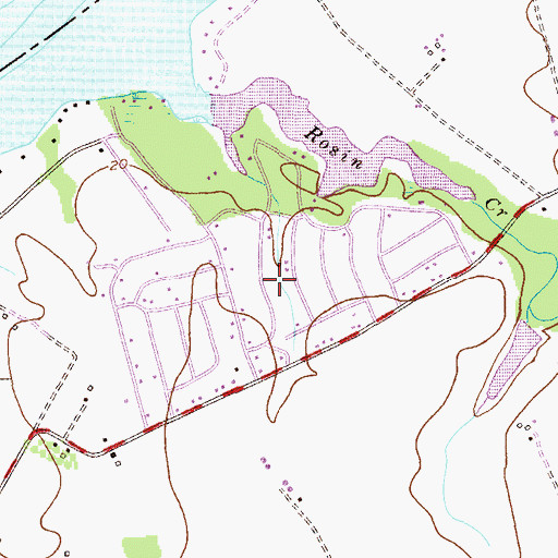 Topographic Map of Chester Harbor, MD