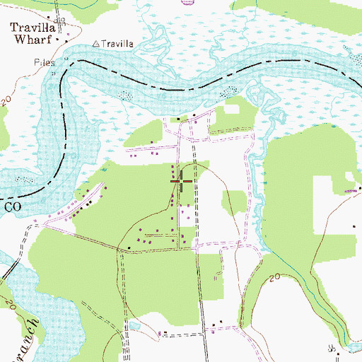Topographic Map of Double Creek Wood, MD