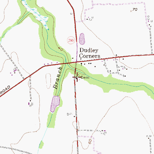Topographic Map of Dudleys Chapel, MD
