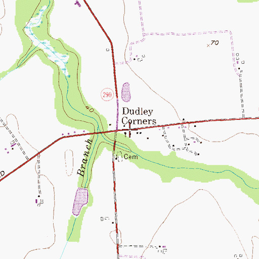 Topographic Map of Jeffers Chapel United Methodist Church, MD