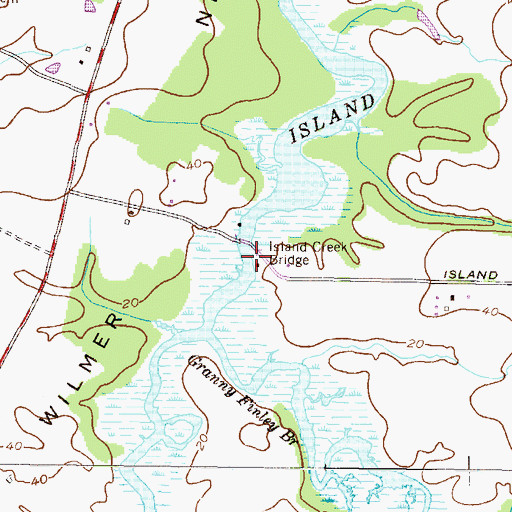 Topographic Map of Jordan Landing, MD