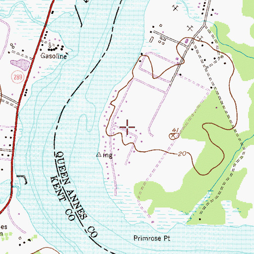 Topographic Map of Kings Court, MD