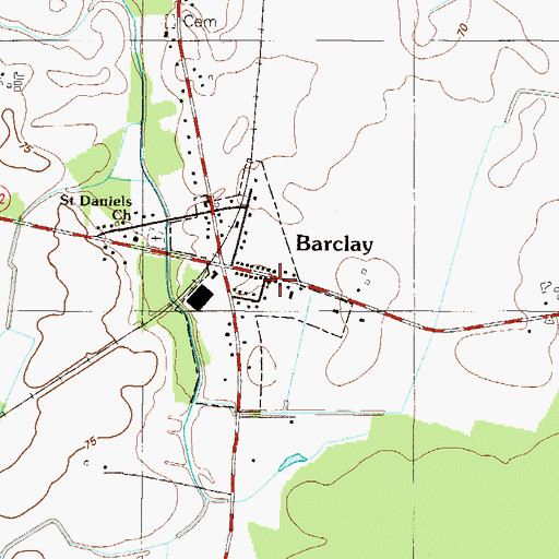 Topographic Map of Marvin Memorial United Methodist Church, MD
