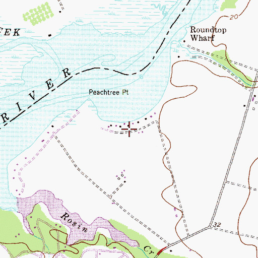 Topographic Map of Pear Tree Point, MD