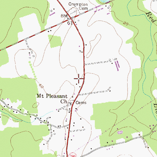 Topographic Map of Pinkney Park, MD
