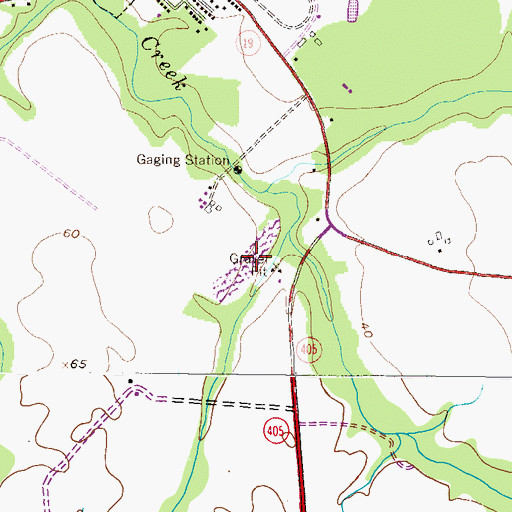 Topographic Map of Queen Annes County Landfill, MD