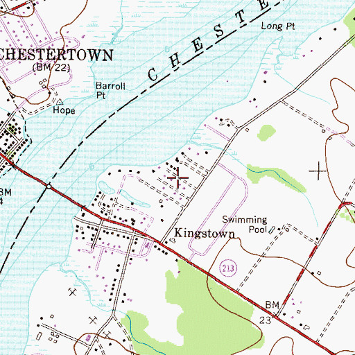 Topographic Map of Reba L Anthony Estates, MD