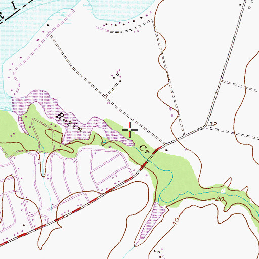 Topographic Map of Roundtop Park, MD