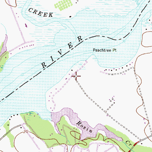 Topographic Map of Royston Shores, MD