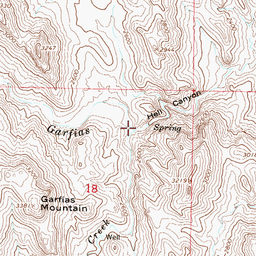 Topographic Map of Horse Creek, AZ