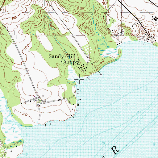Topographic Map of Back Creek, MD