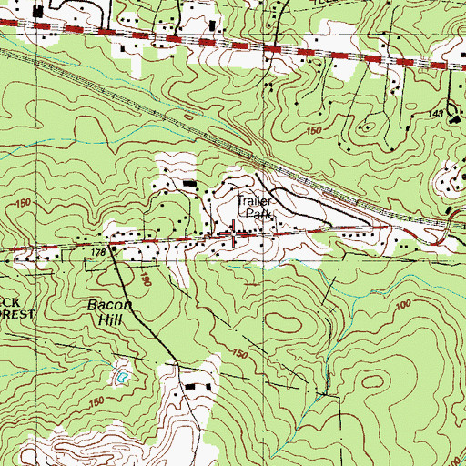 Topographic Map of Faith Tabernacle Camp Church, MD