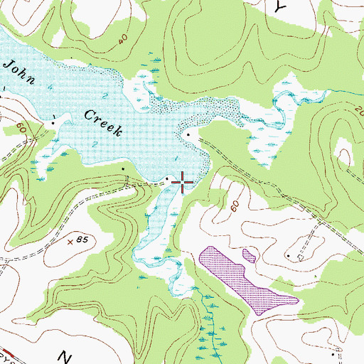 Topographic Map of Goldsmiths Branch, MD