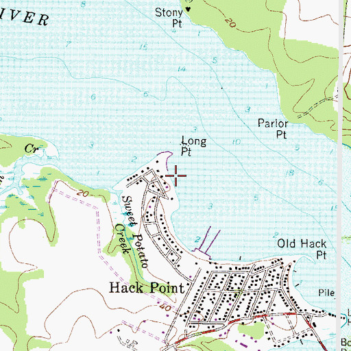 Topographic Map of Mulberry Dock (historical), MD