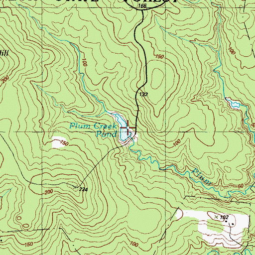 Topographic Map of Plum Creek Pond, MD