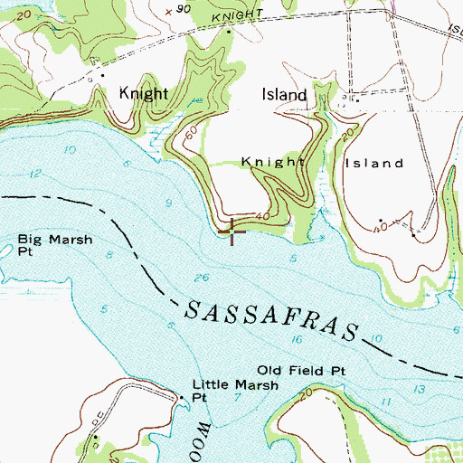 Topographic Map of Rattlesnake Point, MD