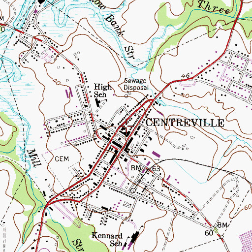 Topographic Map of Bethel Church, MD