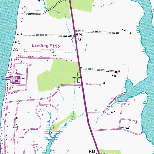 Topographic Map of Blue Heron Golf Course, MD