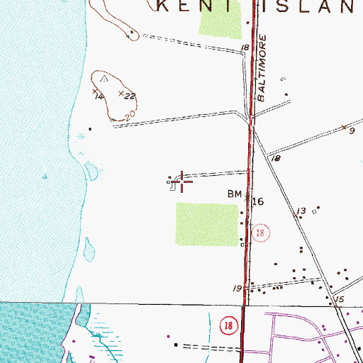 Topographic Map of Bridge View, MD