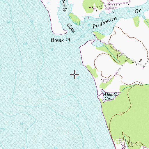 Topographic Map of Carpenter Island (historical), MD