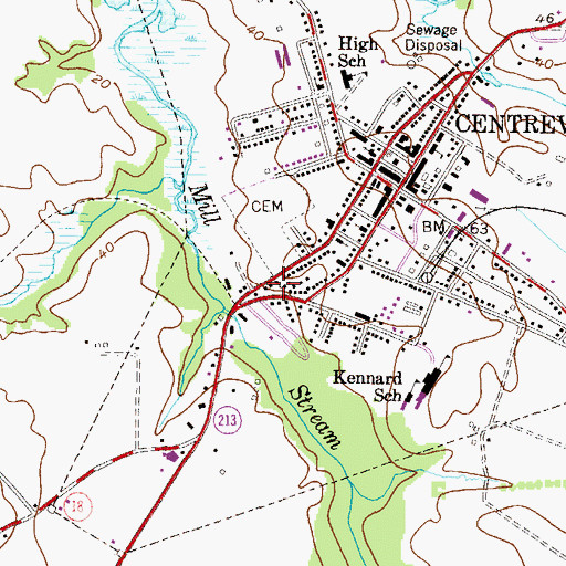 Topographic Map of Charles Wesley United Methodist Church, MD