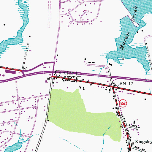 Topographic Map of Chester Post Office, MD