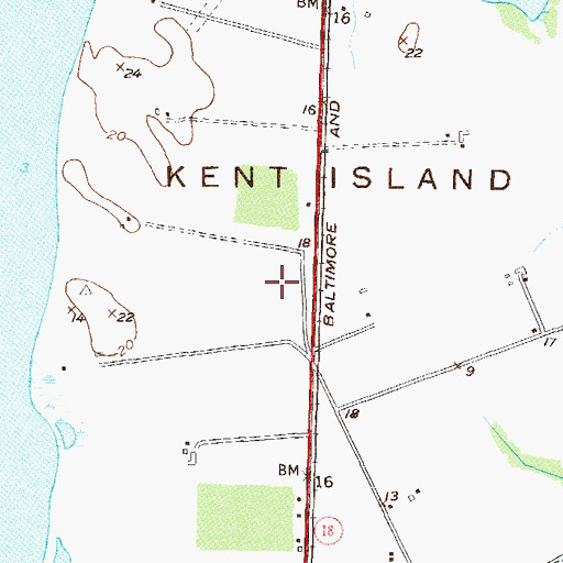 Topographic Map of Chester River Landing, MD