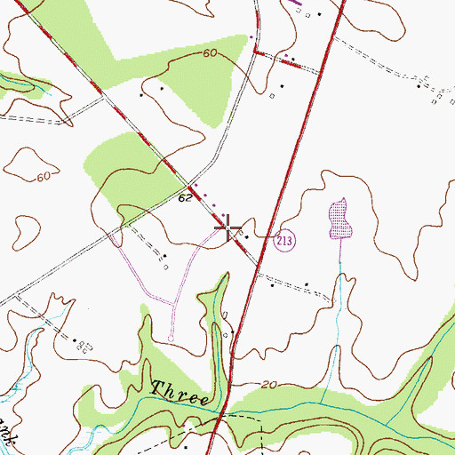 Topographic Map of Church of God, MD