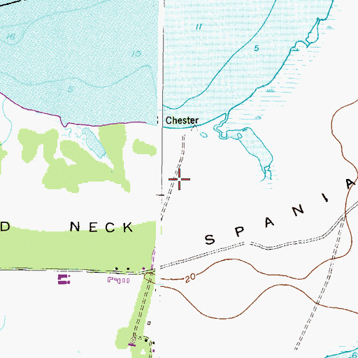 Topographic Map of Conquest Beach, MD