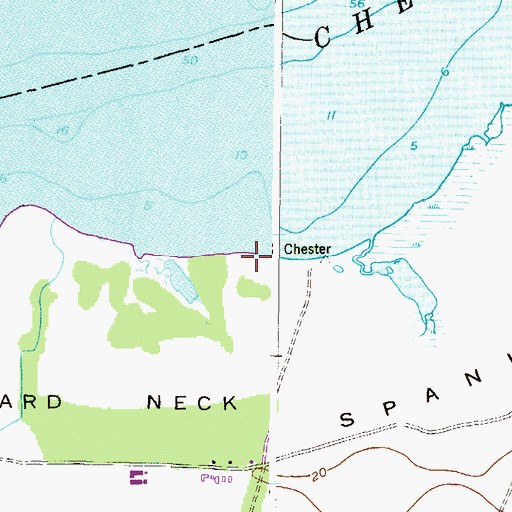 Topographic Map of Conquest Beach, MD