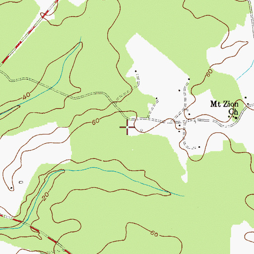 Topographic Map of Deerfield, MD