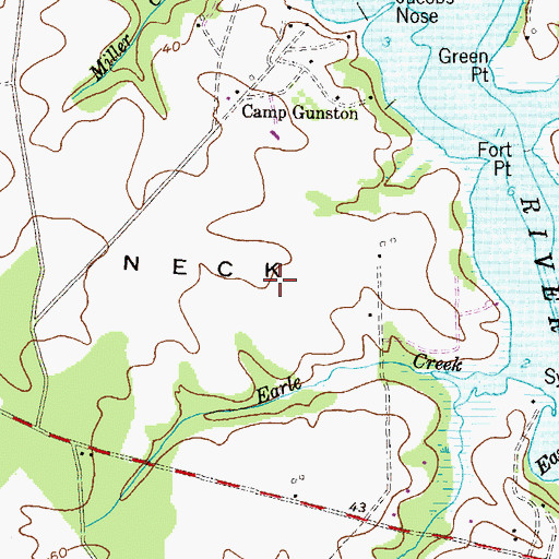 Topographic Map of Earles Branch, MD