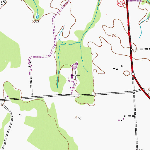 Topographic Map of Eastern Correctional Camp, MD