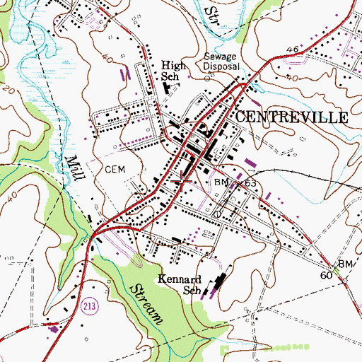 Topographic Map of Grace Methodist Church, MD