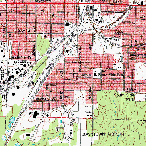 Topographic Map of Christian Fellowship Church, AR