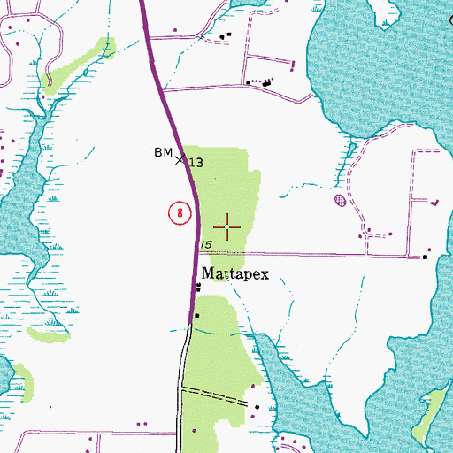Topographic Map of Mallard Point, MD