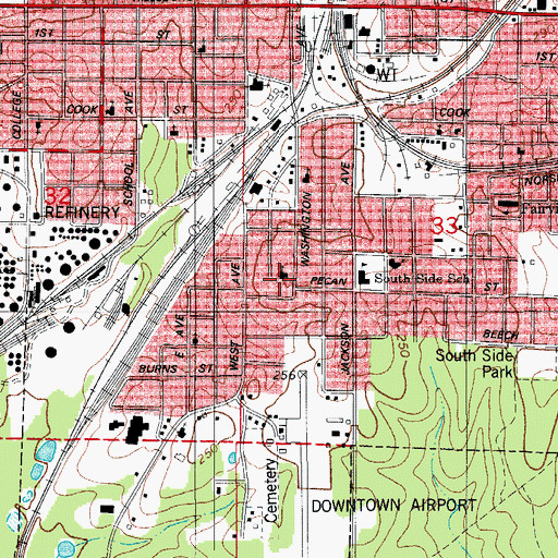Topographic Map of Christian Fellowship School, AR