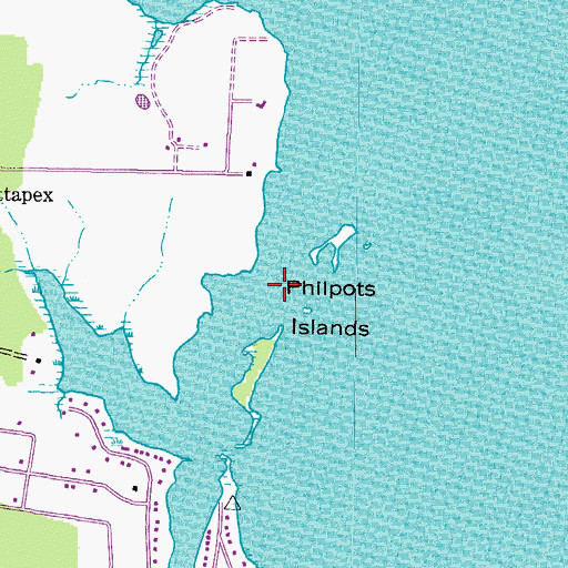 Topographic Map of Matapeakes Creek, MD