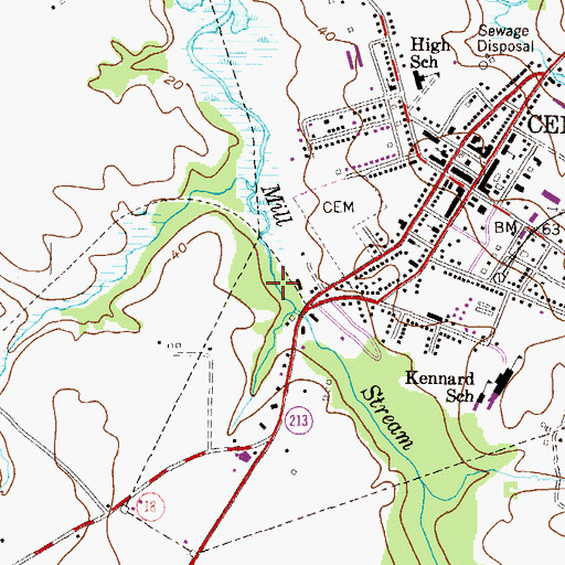 Topographic Map of Millstream Park, MD